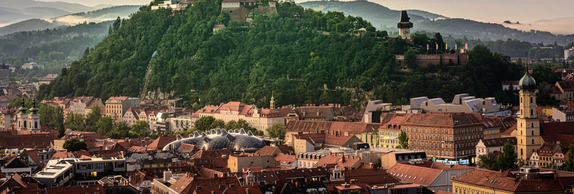 Blick auf den Grazer Schlossberg | © Region Graz | Pixelmaker