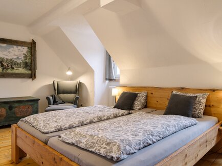 Doppelbett I Fewo Bacherlrauschen