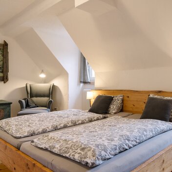 Doppelbett I Fewo Bacherlrauschen | © TV Gesäuse | Thomas Sattler
