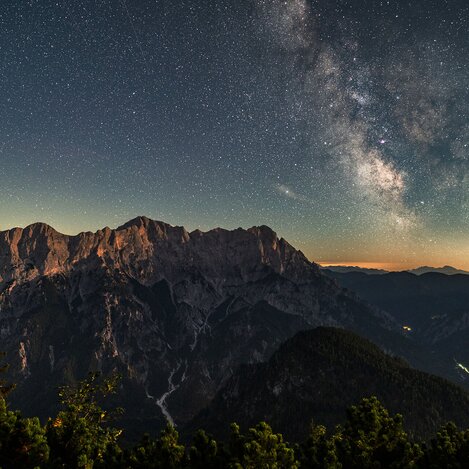 Sternenhimmel über der Hochtorgruppe I Gesäuse | © Andreas Hollinger | Nationalpark Gesäuse