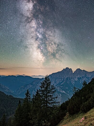 Nachthimmel im Gesäuse I Steiermark | © Nationalpark Gesäuse | Andreas Hollinger