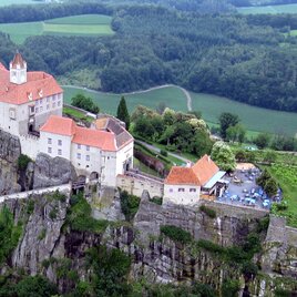 Aerial view of Riegersburg on the Castle Road
