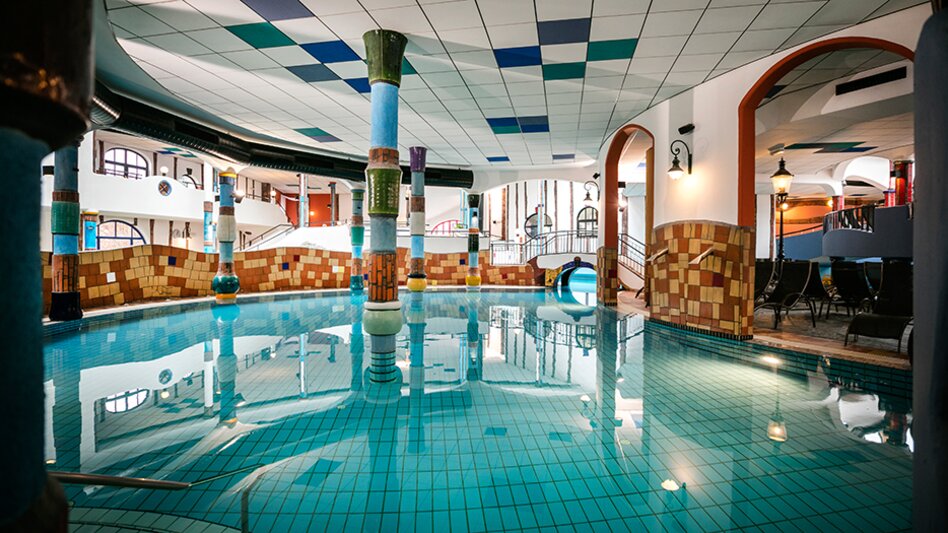 Innenansicht Thermalbecken Rogner Bad Blumau | © Rogner Bad Blumau, Hundertwasser Architekturprojekt