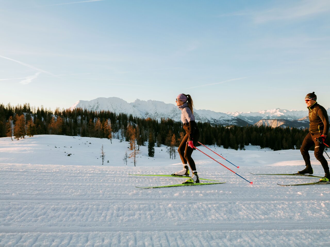 Langlaufen auf der Tauplitzalm im Ausseerland Salzkammergut