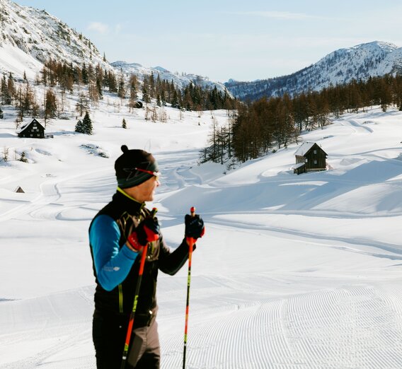 Langlaufen auf der Tauplitzalm im Ausseerland Salzkammergut