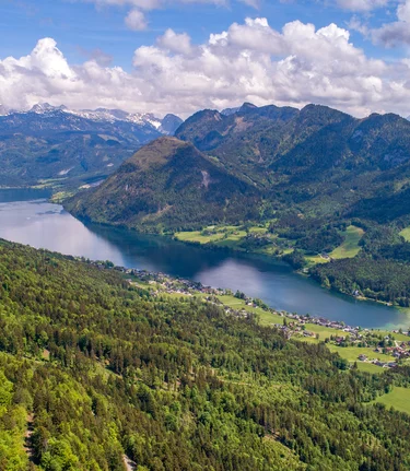 Grundlsee von oben im Sommer – Naturidylle im Ausseerland Salzkammergut | ViennaPress / Andreas TISCHLER | © TVB Ausseerland