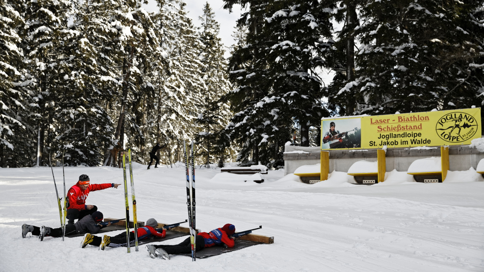 Biathlon auf der Joglland Loipe in St. Jakob im Walde in der Oststeiermark