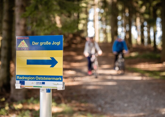 Signposting of the bike tour "Der große Jogl" in Eastern Styria | © (c) Klaus Ranger | Klaus Ranger