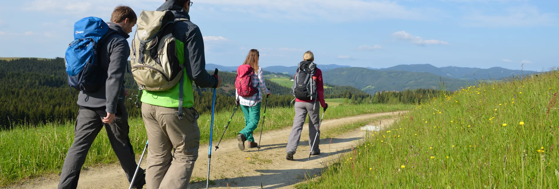 Hiking with friends in St. Jakob im Walde in Eastern Styria | © TV Oststeiermark | Kurt Elmleitner