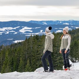 Schneeschuhwandern mit Schneelandschaft am Hochwechsel