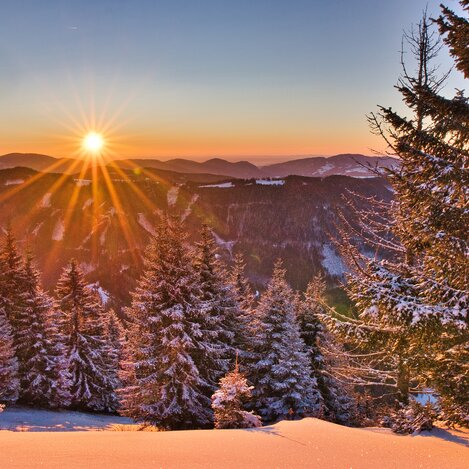 Schneeschuhwandern bei Sonnenaufgang auf die Rote Wand | © Oststeiermark Tourismus