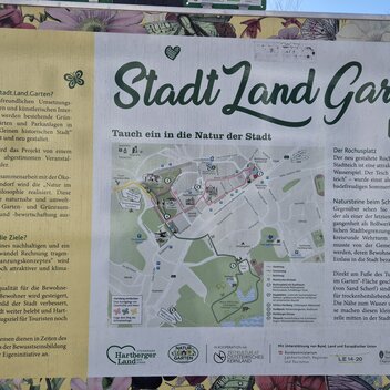 Übersichtstafel Stadt Land Garten am Rochusplatz | © 
Oststeiermark Tourismus | Carmen Miletich