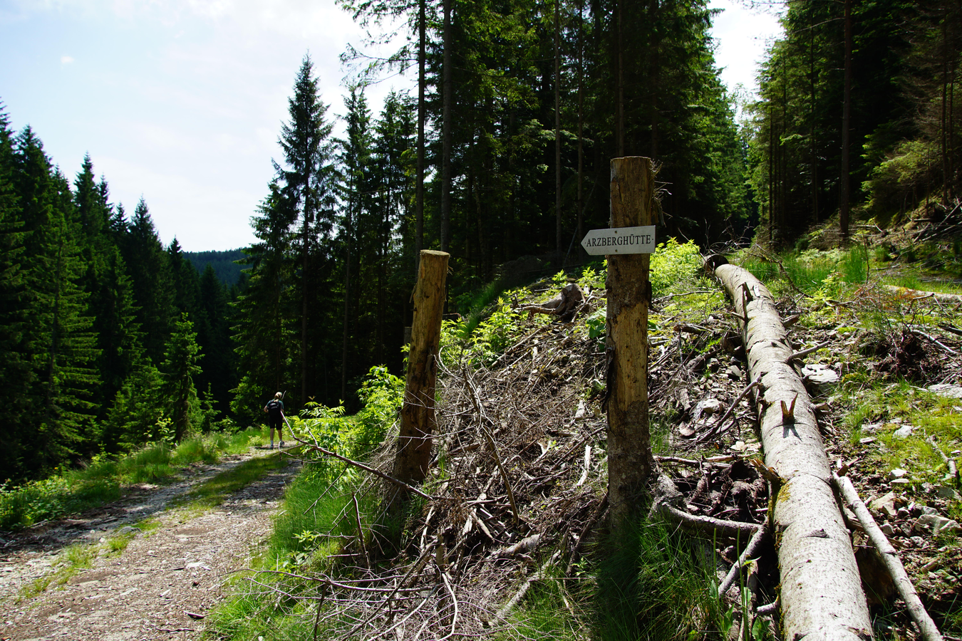 Beschilderung Richtung Arzberg in der Oststeiermark