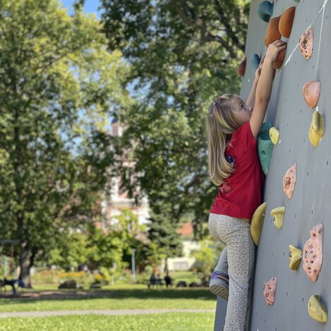 Kletterwand im Schlosspark im Naturpark Pöllauer Tal | ©  Oststeiermark Tourismus | Manuela Schnur