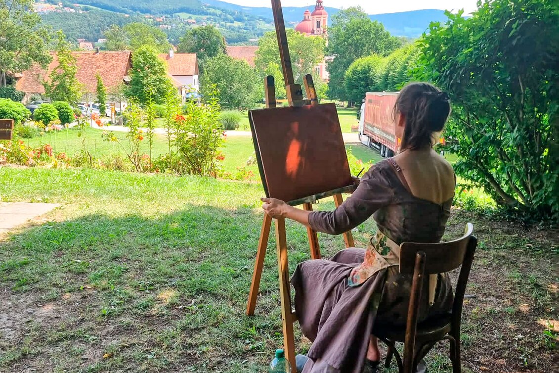 Ölmalerei im Schlosspark | © Oststeiermark Tourimus | Viktoria Tanton