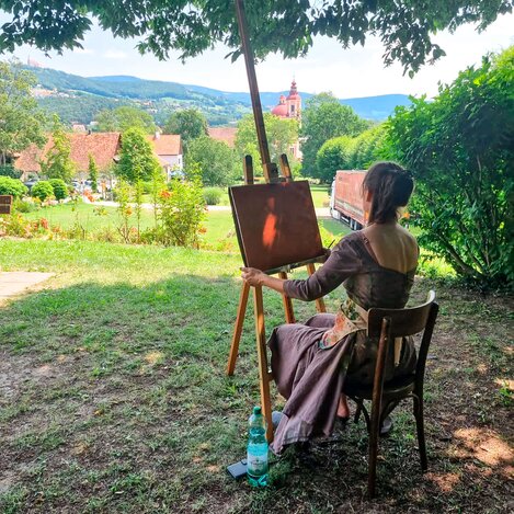 Ölmalerei im Schlosspark | © Oststeiermark Tourimus | Viktoria Tanton