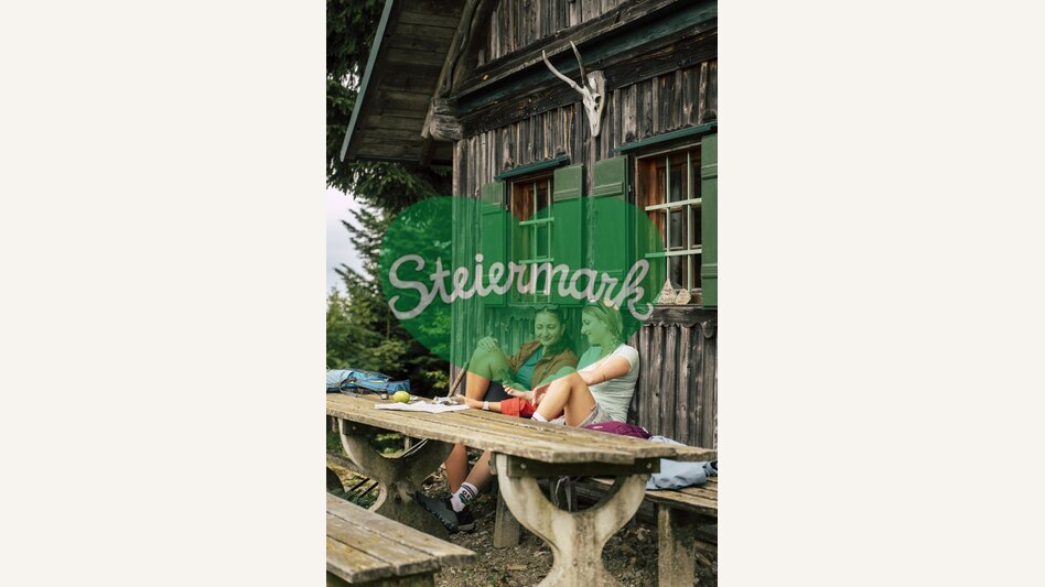 Pause bei der urigen Hütte auf der Wildwiese in Miesenbach | © 
Oststeiermark Tourismus |  Bernhard Bergmann