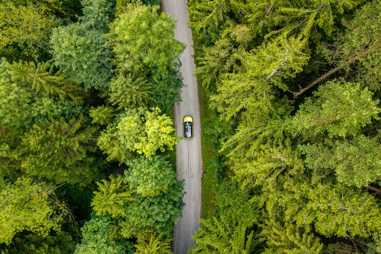 Auto fährt durch Wälder in der Oststeiermark | © Oststeiermark Tourismus | Lucas Vollmann-Oswald