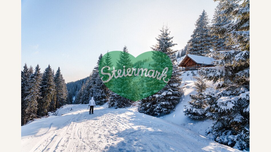 Schneeschuhwandern in der Winterlandschaft mit schneebedeckten Bäumen | ©  Oststeiermark Tourismus | Lucas Vollmann-Oswald