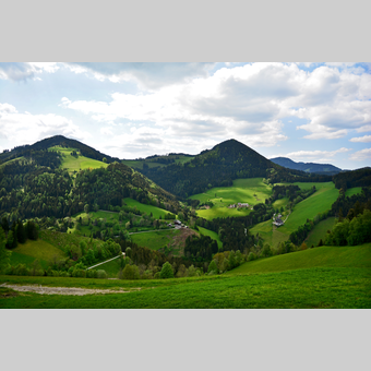 Gebirgslandschaft im Almenland in der Oststeiermark | © Oststeiermark Tourismus | Christian Strassegger