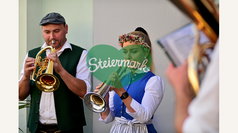 Musikanten beim Winzerfest in Hartberg | © Oststeiermark Tourismus | Christian Strassegger