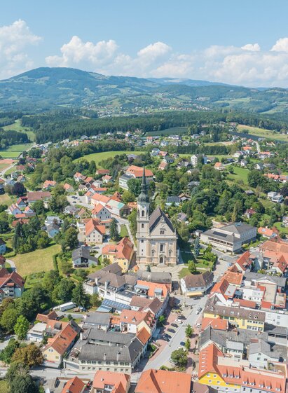 Luftaufnahme Pischelsdorf im ApfelLand | ©  Oststeiermark Tourismus | Helmut Schweighofer