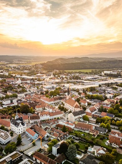 Luftaufnahme von Gleisdorf in der Oststeiermark | © 
Oststeiermark Tourismus | Karl Schrotter Photograph
