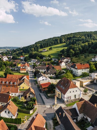Aerial view of Greinbach in Eastern Styria | ©  Oststeiermark Tourismus |  Bernhard Bergmann
