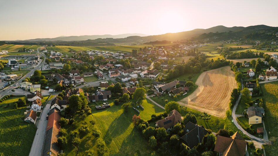 Luftaufnahme von Hartberg Umgebung in der Oststeiermark