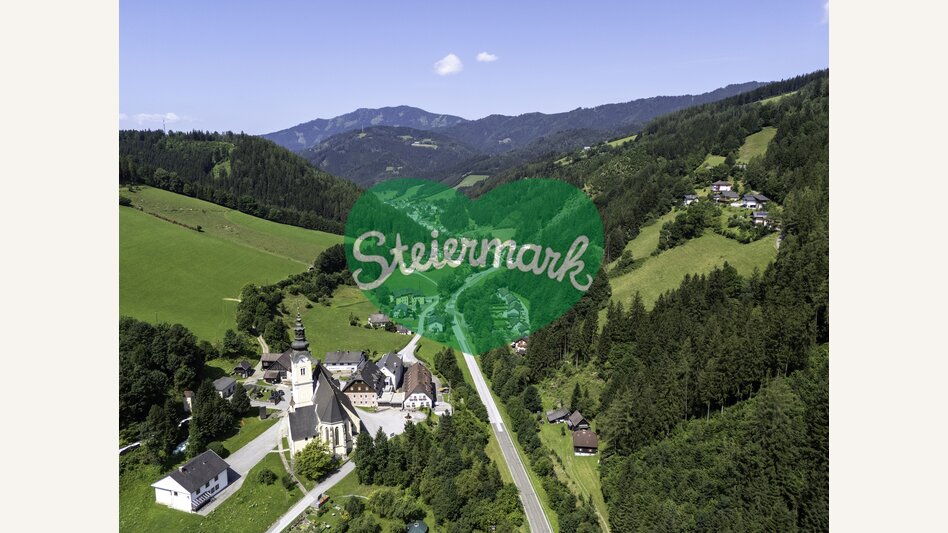Luftaufnahme von St Erhard in Breitenau am Hochlantsch | ©  Oststeiermark Tourismus | Elmleitner Kurt