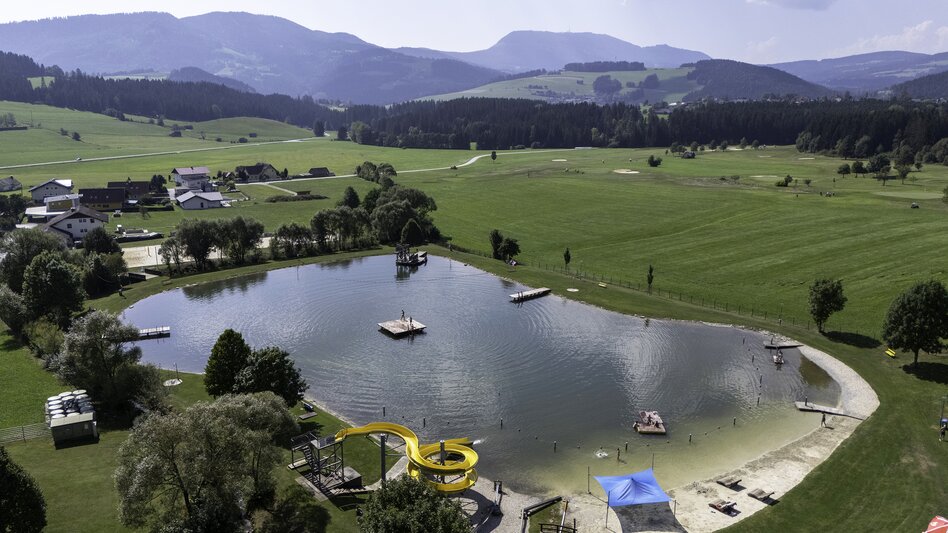 Luftaufnahme Freizeitsee in Gasen