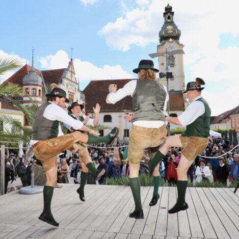 Schuhplattler Neudau at the Winzerfest in Hartberg | © 
Oststeiermark Tourismus | Alfred Mayer