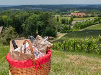 Picknickkorb in den Weingärten genießen | © Oststeiermark Tourismus, Rene Strasser