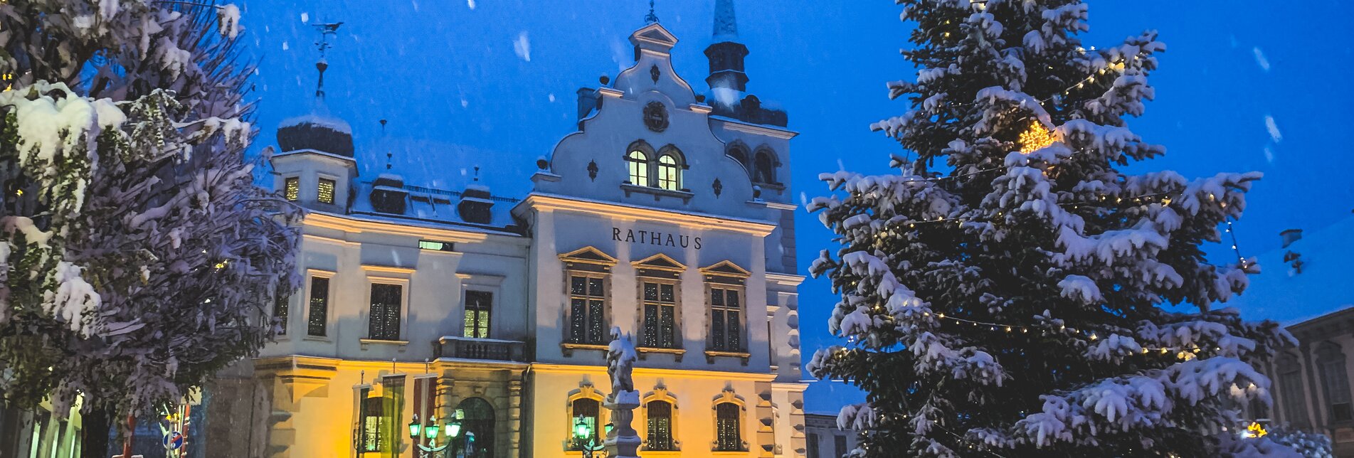 Snowy town hall in Gleisdorf | © TV Oststeiermark | Stadtmarketing Gleisdorf