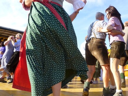 Folk dancing at the Kirtag in Eastern Styria