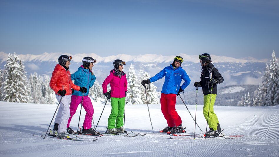 Skifahrer auf der Piste