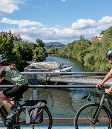 Cycling on the Murradweg Cycling Path | © Graz Region | Erwin Haiden