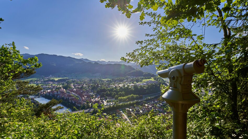 Blick auf Frohnleiten vom Gschwendtberg bei Sonnenschein