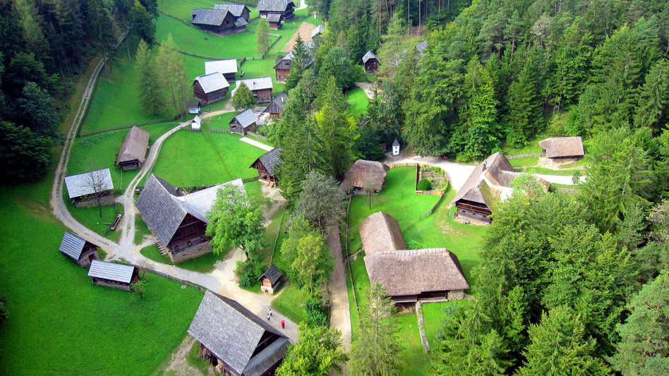 Überblich über das Österreichische Freilichtmuseum in Stübing