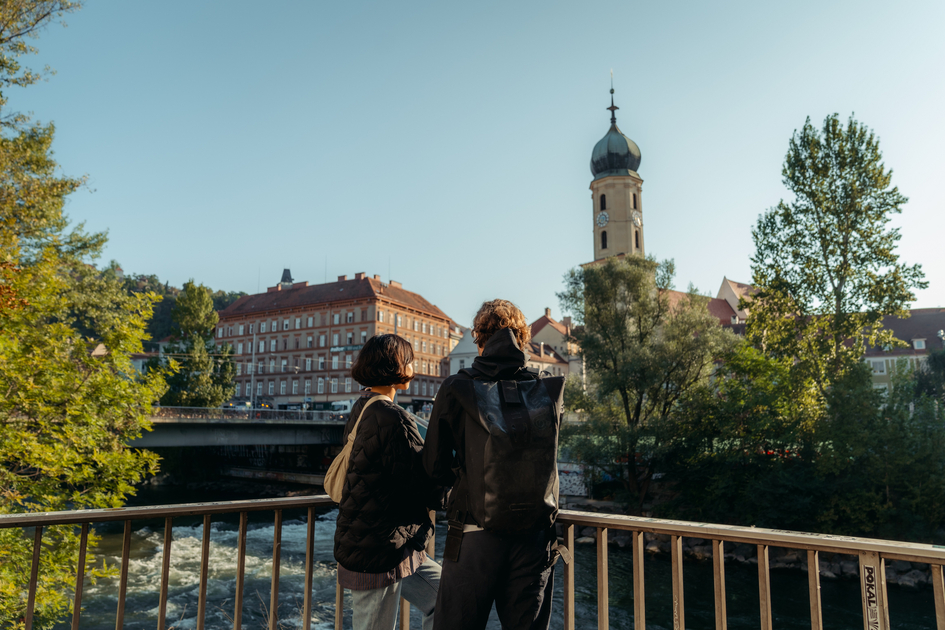 Graz an der Mur – Blick auf Franziskanerkirche | © TV Region Graz | studio draussen