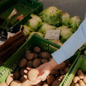 Regional produce at a market in Graz | © Graz Region | studio draussen