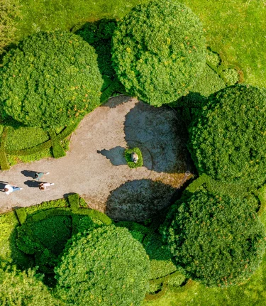 Schlosspark Eggenberg in Graz aus der Vogelperspektive | © Graz Tourismus | Mias Photoart