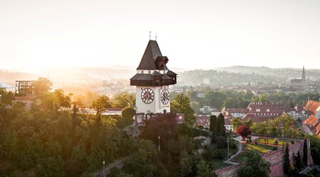Grazer Schlossberg mit Uhrturm | © Region Graz | Stefan Leitner