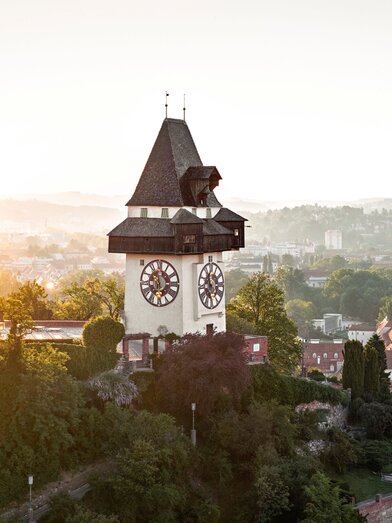 Grazer Schlossberg mit Uhrturm | © Region Graz | Stefan Leitner