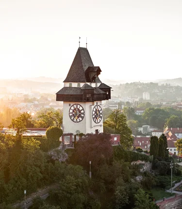Grazer Schlossberg mit Uhrturm | © Region Graz | Stefan Leitner