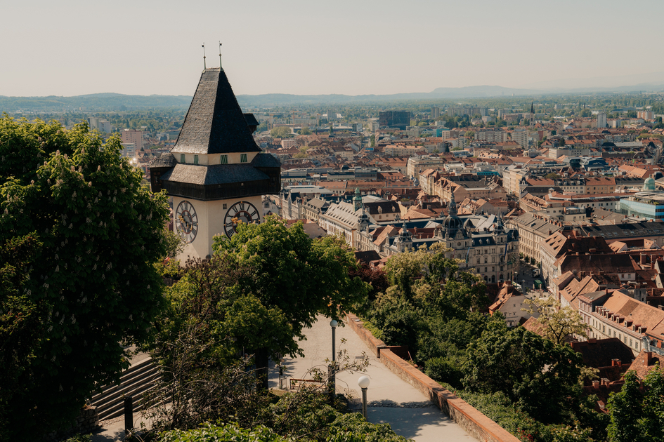 Panorama vom Uhrturm – Aussicht über Graz | © Region Graz | studio draussen