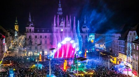 Spettacolo di Capodanno nella piazza principale di Graz | © Erwin Scheriau | Erwin Scheriau