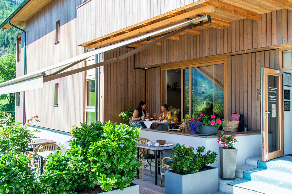 Eingangsbereich Genuss-Pension Herti in Übelbach | © Bianca Kübler