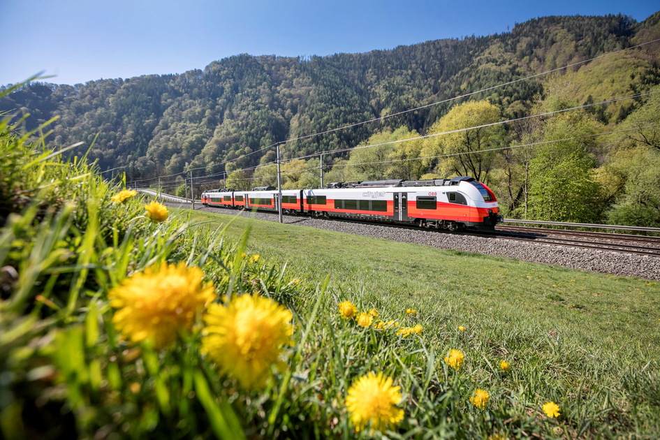Train journey through green landscape of Styria | © Alpfox | Harald Eisenberger