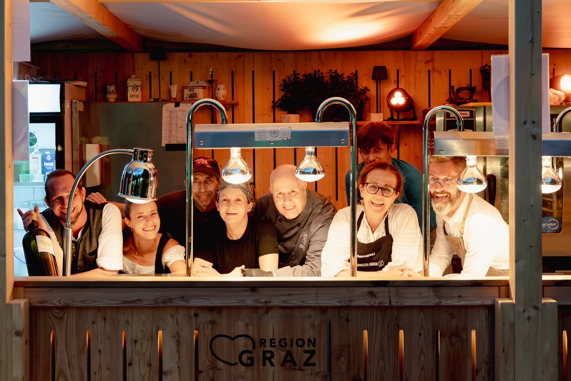 Roman Pekarz vom Kreuzwort (rechts außen) und sein kongeniales Team! | © Region Graz | Wolfgang Hummer 